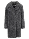 Stand Studio Camille Cocoon Coat In Smoked Grey