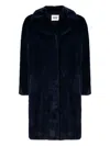 Stand Studio Camille Cocoon Faux-fur Coat In Blue