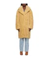 Stand Studio Tan Camille Cocoon Faux-fur Coat In Nude