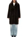 Stand Studio Camille Cocoon Leopard-print Faux Fur Coat