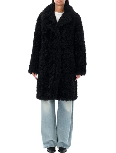 Stand Studio Camille Eco Shearling Jacket In Black