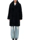 Stand Studio Gwen Faux Fur Coat In Black