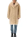 Stand Studio 'camille' Faux Fur Coat In Neutral