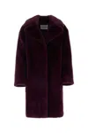 Stand Studio Purple Camille Cocoon Faux-fur Coat