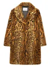 Stand Studio Camille Faux Fur Cocoon Coat In Brown