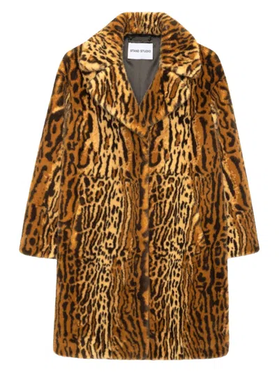 STAND STUDIO CAMILLE FAUX FUR COCOON COAT