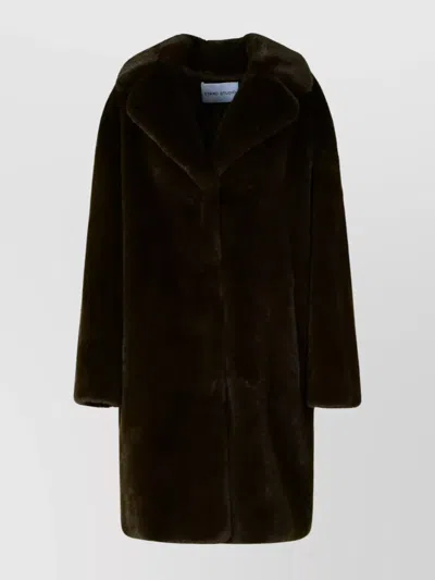 Stand Studio Teddy Camille Brown Faux Fur Jacket In Ash Brown