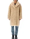 Stand Studio 'camille' Faux Fur Coat In Neutral