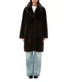 Stand Studio Camille Cocoon Leopard-print Faux Fur Coat In Brown
