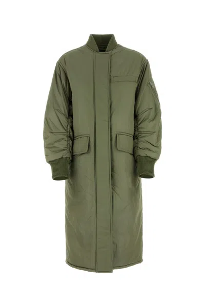 STAND STUDIO STAND STUDIO OLIVE GREEN NYLON ABBIE PADDED JACKET