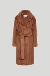 Stand Studio Cappotto In Eco-pelliccia Faustine In Brown