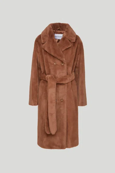 Stand Studio Cappotto In Eco-pelliccia Faustine In Beige