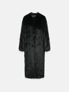 Stand Studio 'carolina' Black Faux Fur Coat In Black