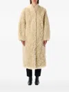 Stand Studio Carolina Long Curly Faux-fur Coat In Neutral