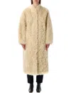 Stand Studio Carolina Faux Fur Coat In Neutral