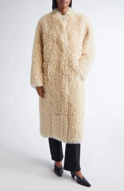 Stand Studio Carolina Faux Shearling Coat In Neutral