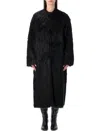 Stand Studio Carolina Faux Fur Long Coat In Black