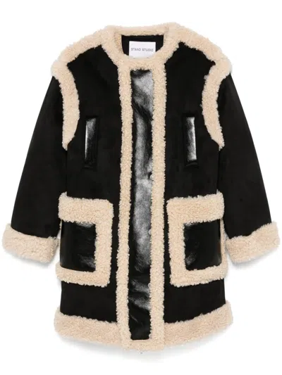 Stand Studio Cerise Coat In Black