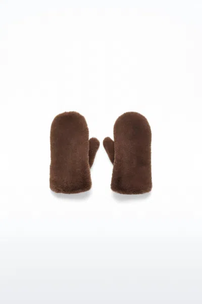 Stand Studio Charlie Mittens In Ebony Brown In Multi