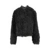 Stand Studio Faux Shearling Jacket In Black
