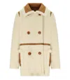 Stand Studio Chloe Ecru Double-breasted Jacket In Neutral
