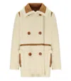 Stand Studio Chloe Ecru Double-breasted Jacket In Neutral