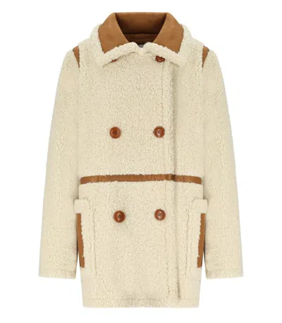 STAND STUDIO CHLOE ECRU DOUBLE-BREASTED JACKET