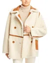 Stand Studio Chloe Faux Shearling Jacket In Off White