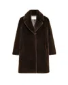 Stand Studio Women's Camille Faux-fur Cocoon Coat In Brown