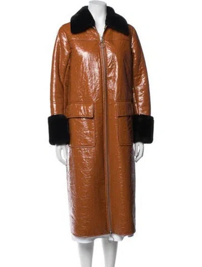 Pre-owned Stand Studio Coat In Brown/orange