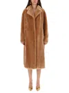 Stand Studio Gabriella Buttoned Coat In Brown