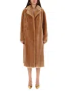 Stand Studio Gabriella Buttoned Coat In Brown