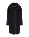 Stand Studio Camille Cocoon Coat Graphite Grey In Gray