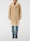 Stand Studio Tan Camille Cocoon Faux-fur Coat In Beige