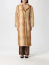 Stand Studio Nora Long Faux Fur Coat In Brown