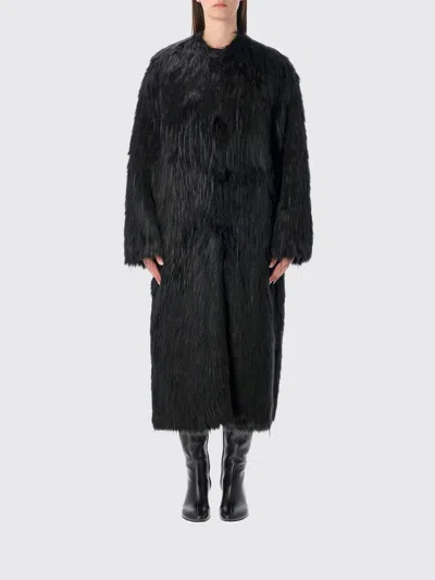 STAND STUDIO FUR COAT STAND STUDIO WOMAN COLOR BLACK,H59843002