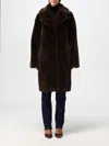 Stand Studio Teddy Camille Brown Faux Fur Jacket In Braun