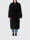 Stand Studio Carolina Long Curly Faux-fur Coat In Gray