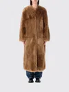 Stand Studio Hilma Eco Fur Coat In Brown