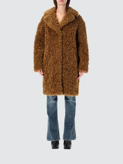 Stand Studio Coat Woman Color Beige In Brown