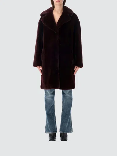 Stand Studio Coat Woman Color Burgundy