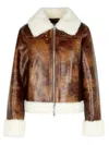 Stand Studio Lorelle Jacket In Brownoffwhite