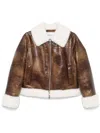 Stand Studio Lorelle Jacket In Marrone E Bianco
