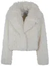 Stand Studio Lapel Long-sleeved Casual Jacket In White