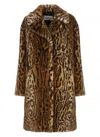 Stand Studio Marceline Coat With Animalier Print In Brown
