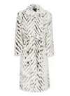 Stand Studio Jasmine Midi Double-breasted Faux Fur In White