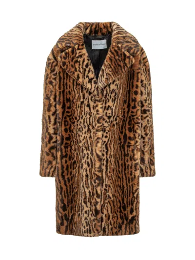 Stand Studio Cocoon Jacket In Animal Print