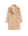 Stand Studio Cocoon Silhouette Short Coat With Notched Collar In Neutral