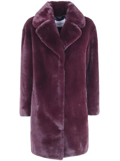 Stand Studio Cocoon Teddy Coat "camille" In Brown