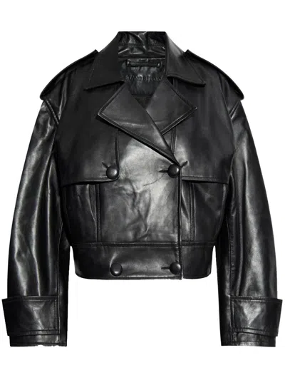 Stand Studio Fern Double-breasted Jacket In Black